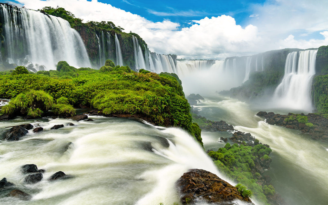 Iguazu Falls, at the border of Brazil and Argentina